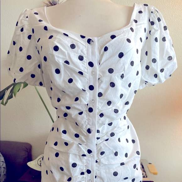 1950s style button up sheath dress - Picture 4 of 6